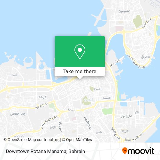 Downtown Rotana Manama map