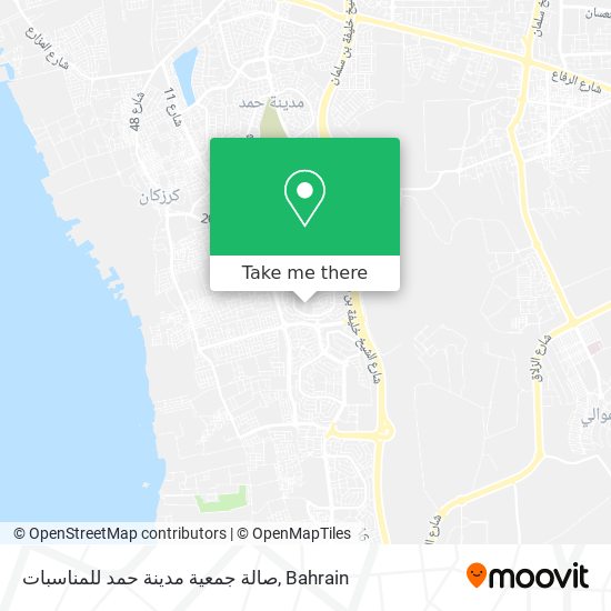 صالة جمعية مدينة حمد للمناسبات map