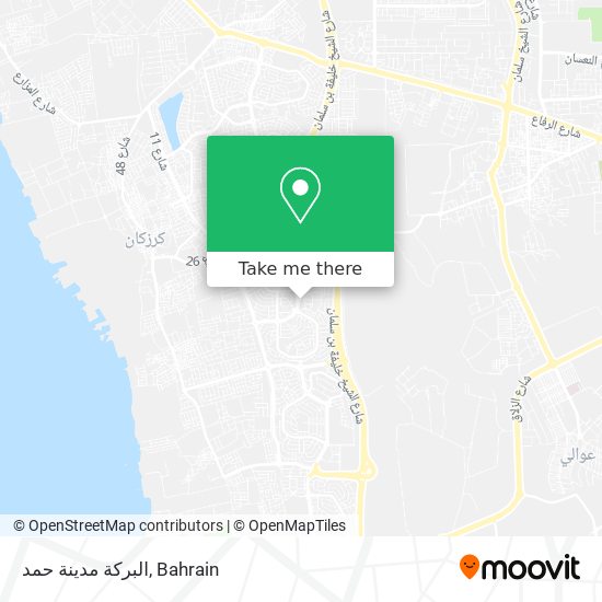 البركة مدينة حمد map