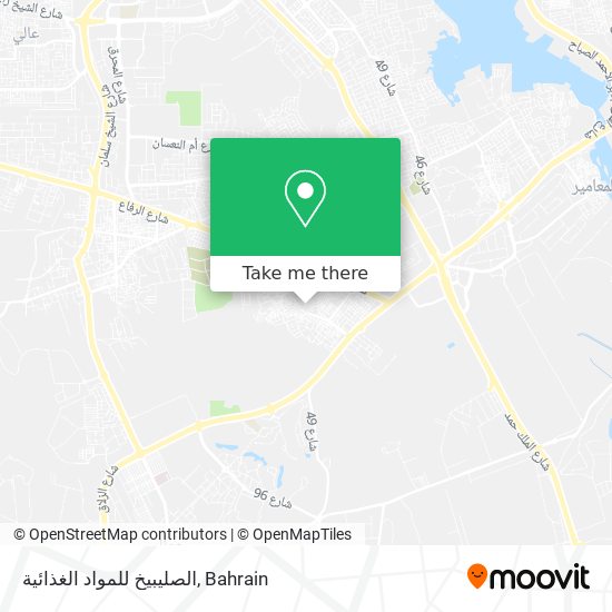 الصليبيخ للمواد الغذائية map