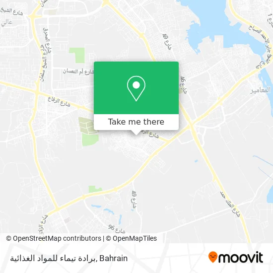 برادة تيماء للمواد الغذائية map
