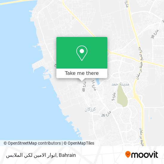 انوار الامين لكي الملابس map