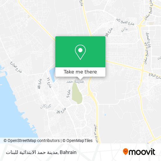 مدينة حمد الابتدائية للبنات map