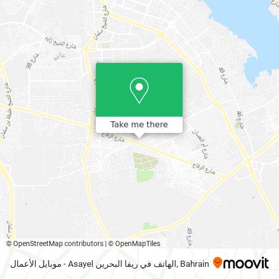 موبايل الأعمال - Asayel الهاتف في ريفا البحرين map