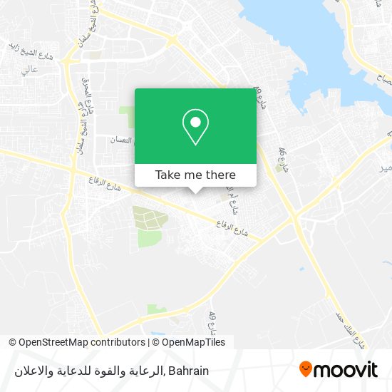 الرعاية والقوة للدعاية والاعلان map