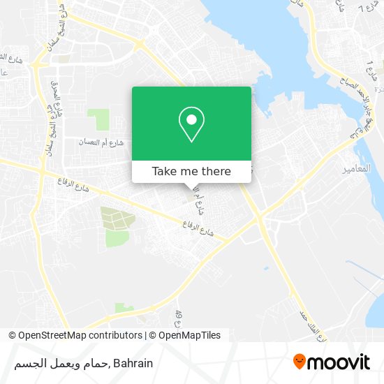 حمام ويعمل الجسم map