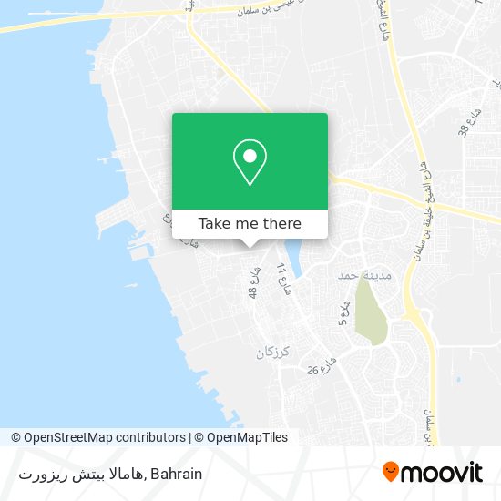 هامالا بيتش ريزورت map