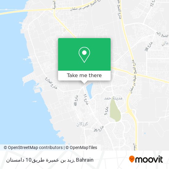 زيد بن عميرة طريق10 دامستان map