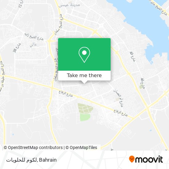 لكوم للحلويات map