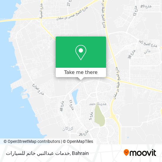 خدمات عبدالنبي خاتم للسيارات map