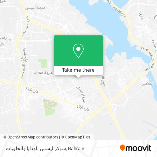 شوكر ليشس للهدايا والحلويات map