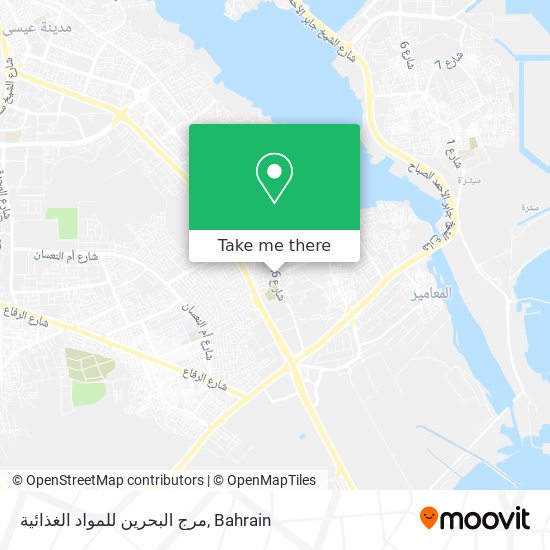 مرج البحرين للمواد الغذائية map