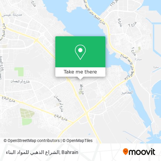 الشراع الذهبي للمواد البناء map