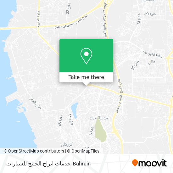 خدمات ابراج الخليج للسيارات map
