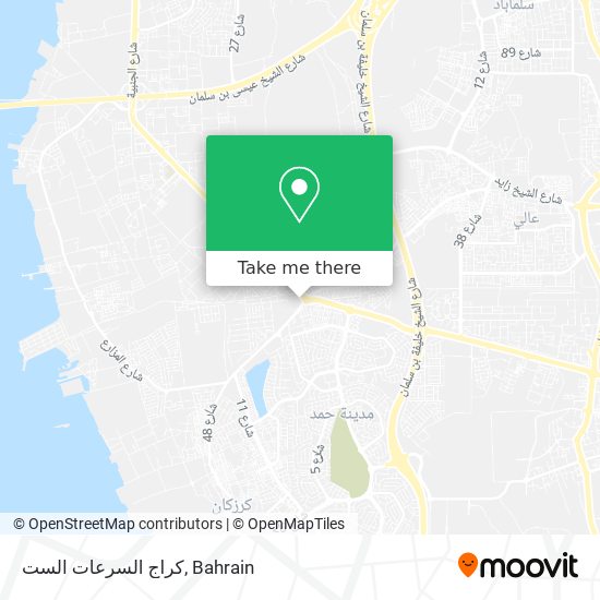 كراج السرعات الست map