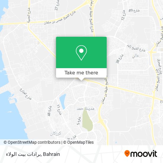 برادات بيت الولاء map