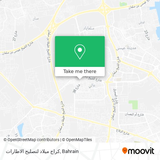 كراج ميلاد لتصليح الاطارات map