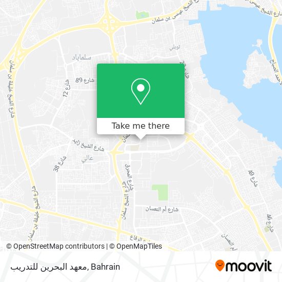 معهد البحرين للتدريب map