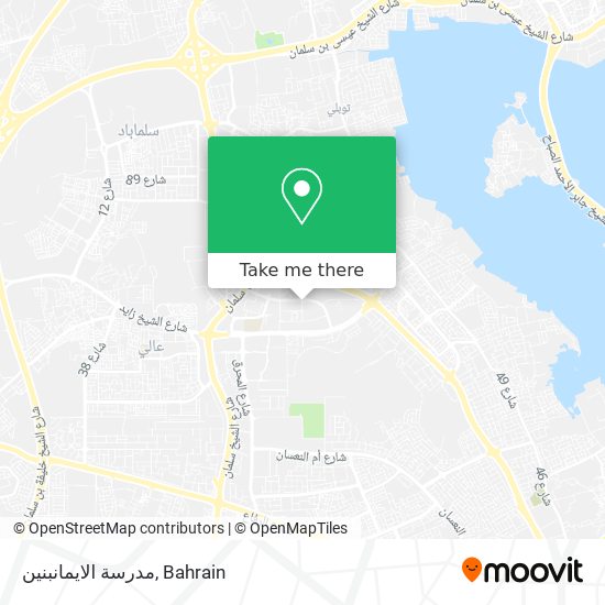 مدرسة الايمانبنين map