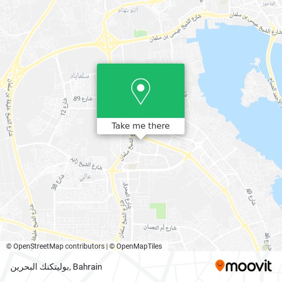 بوليتكنك البحرين map