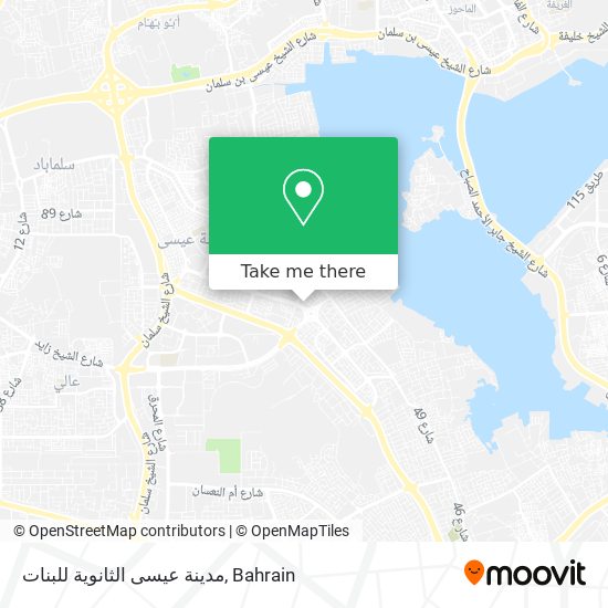 مدينة عيسى الثانوية للبنات map
