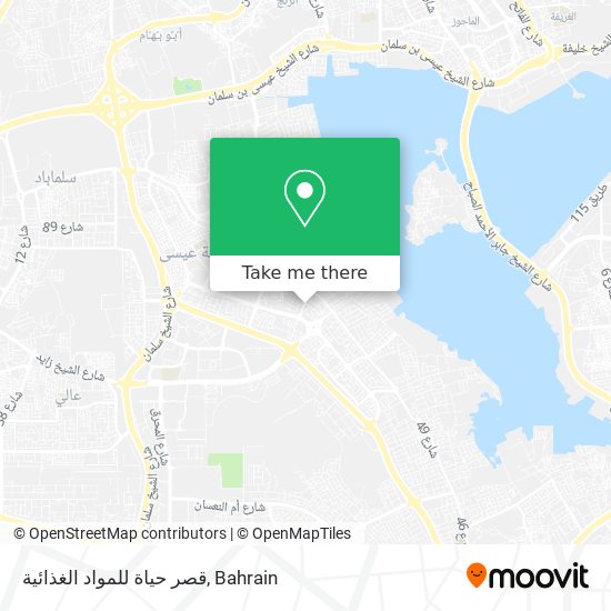 قصر حياة للمواد الغذائية map