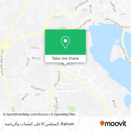 المجلس الاعلى للشباب والرياضة map