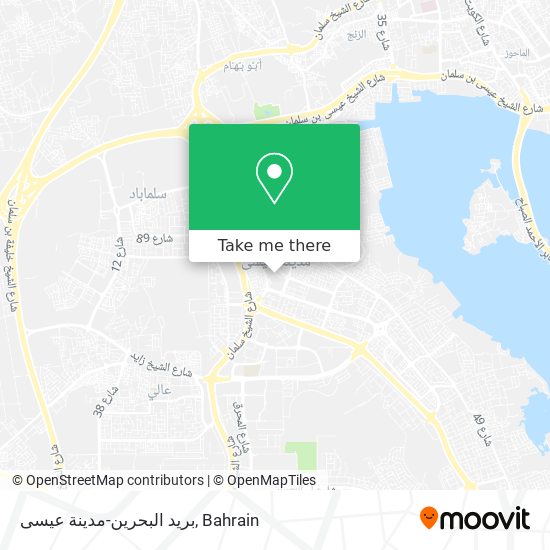بريد البحرين-مدينة عيسى map