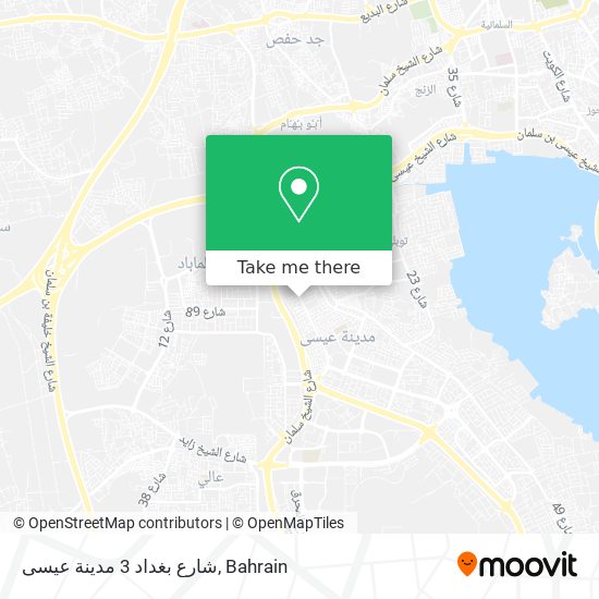 شارع بغداد 3 مدينة عيسى map