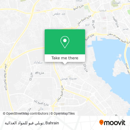 توبلي فيو للمواد الغذائية map