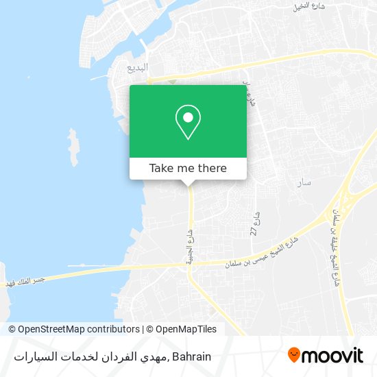 مهدي الفردان لخدمات السيارات map