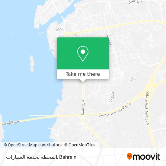 المحطة لخدمة السيارات map