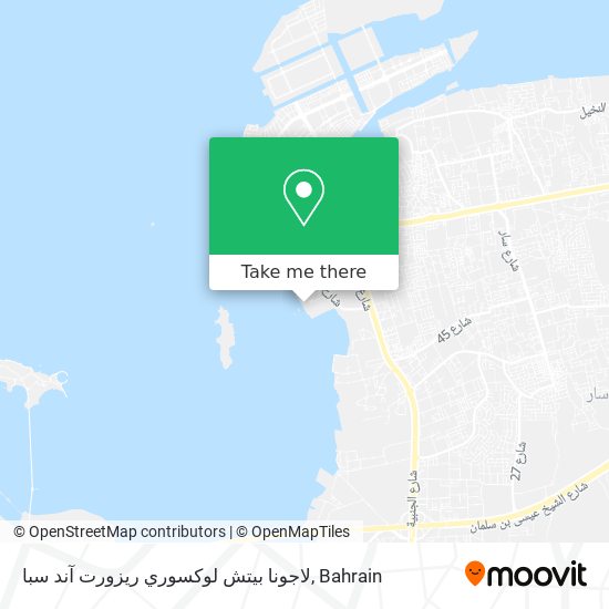 لاجونا بيتش لوكسوري ريزورت آند سبا map