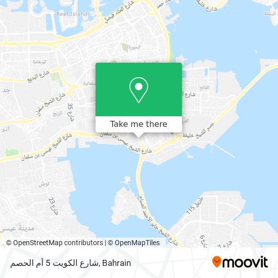 شارع الكويت 5 أم الحصم map