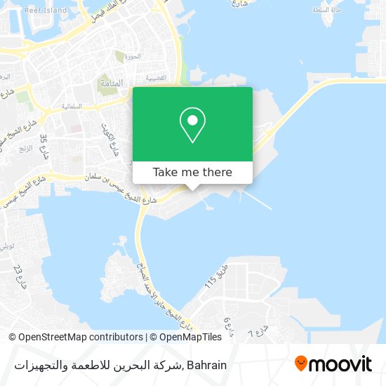 شركة البحرين للاطعمة والتجهيزات map