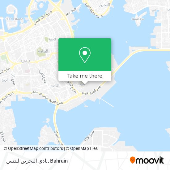 نادي البحرين للتنس map