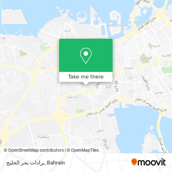 برادات بحر الخليج map
