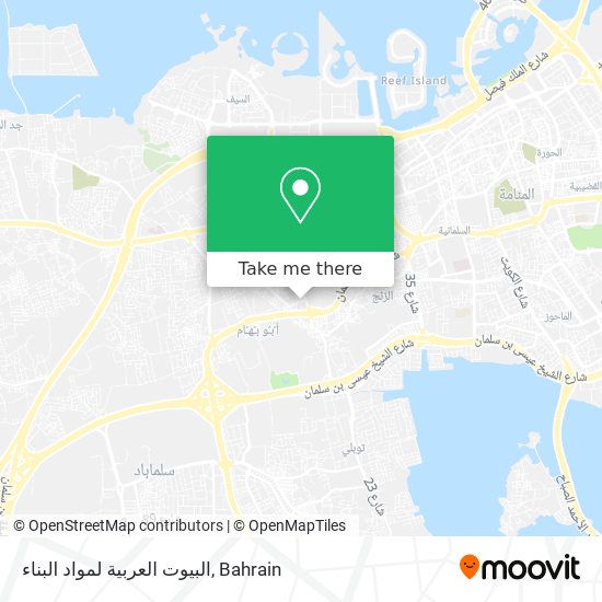 البيوت العربية لمواد البناء map