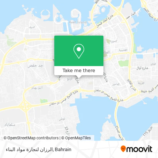 الرزان لتجارة مواد البناء map
