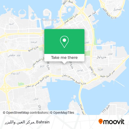 مركز العين والليزر map