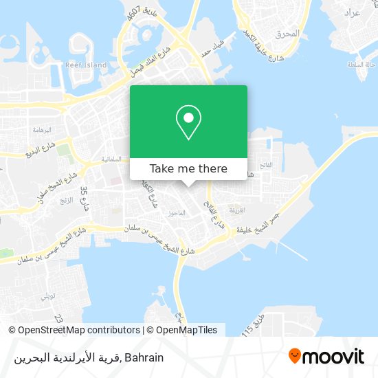 قرية الأيرلندية البحرين map
