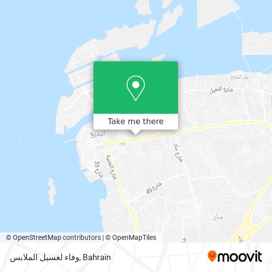 وفاء لغسيل الملابس map