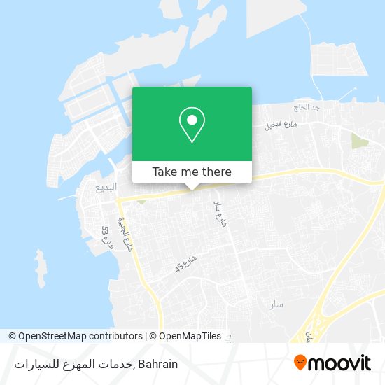 خدمات المهزع للسيارات map