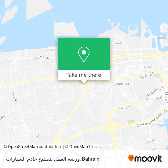 ورشه العمل لتصليح عادم السيارات map