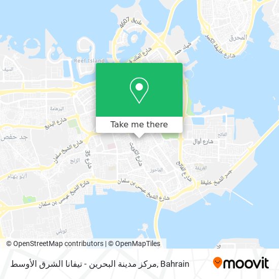 مركز مدينة البحرين - تيفانا الشرق الأوسط map