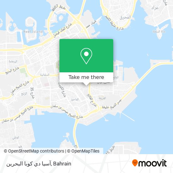 آسيا دي كوبا البحرين map