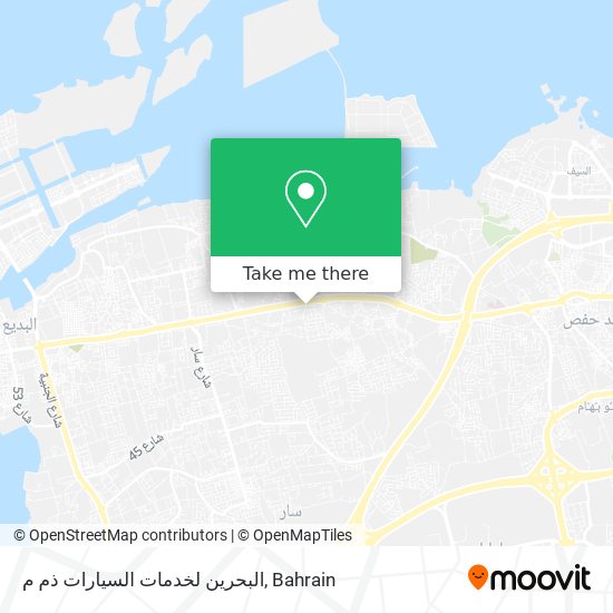 البحرين لخدمات السيارات ذم م map