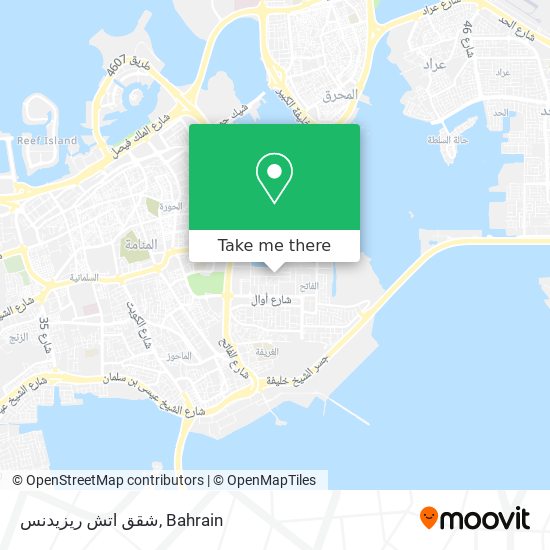 شقق اتش ريزيدنس map