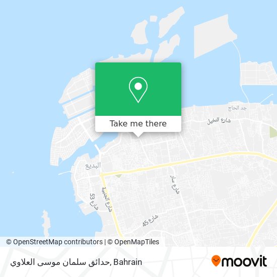 حدائق سلمان موسى العلاوي map