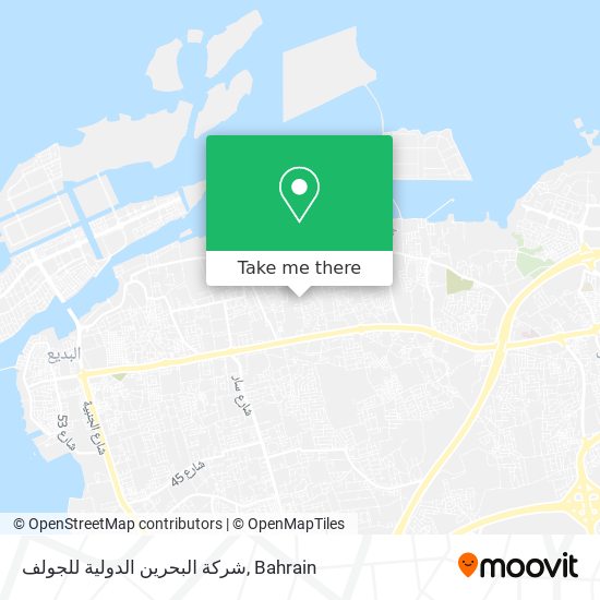 شركة البحرين الدولية للجولف map